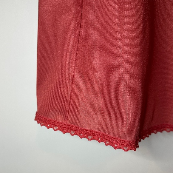 HANNA | Vintage Elegant Red Rayon Slip Dress - Picture 6 of 11